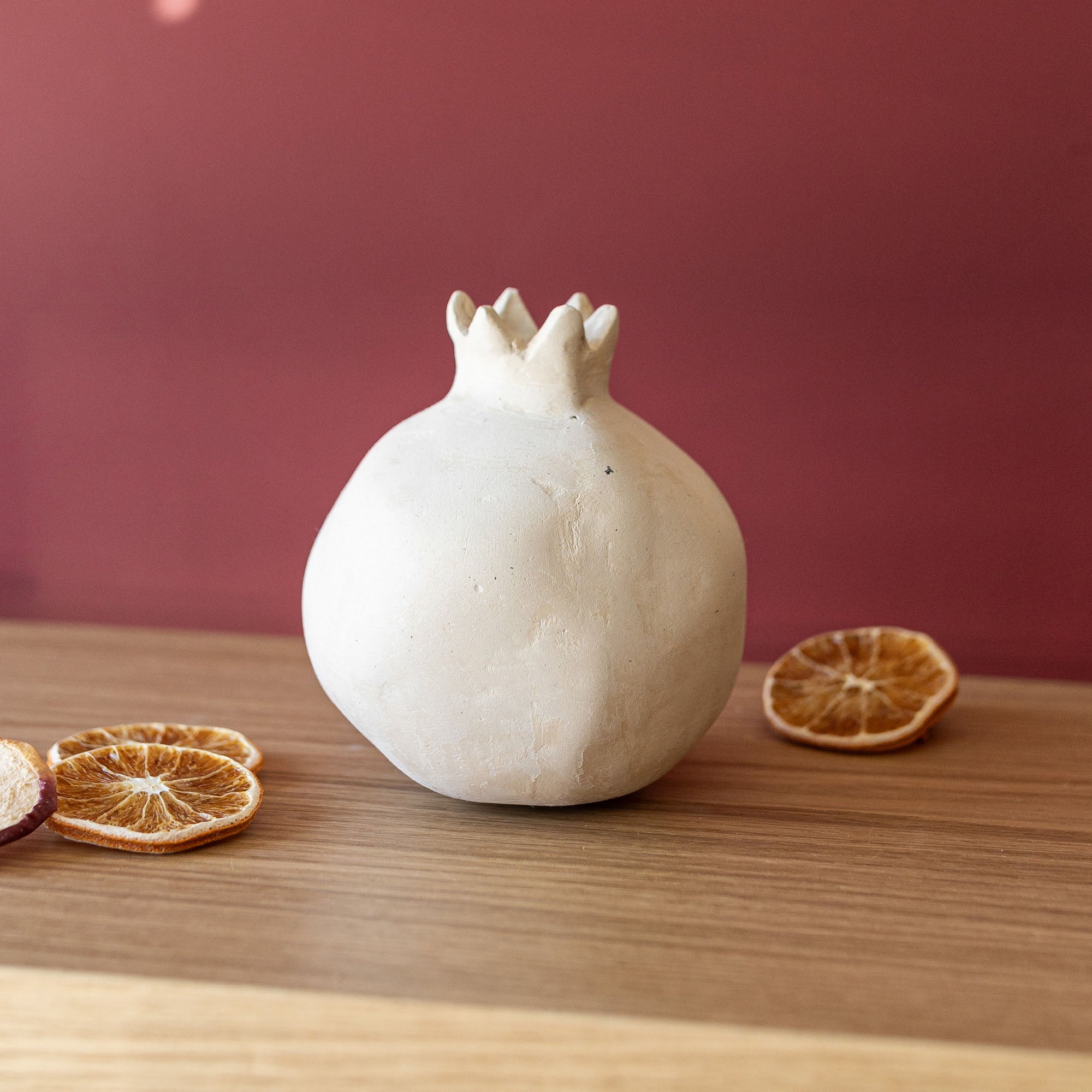 TURNER DECORATIVE POMEGRANATE CREAM PAPER MACHE (MIN 2)