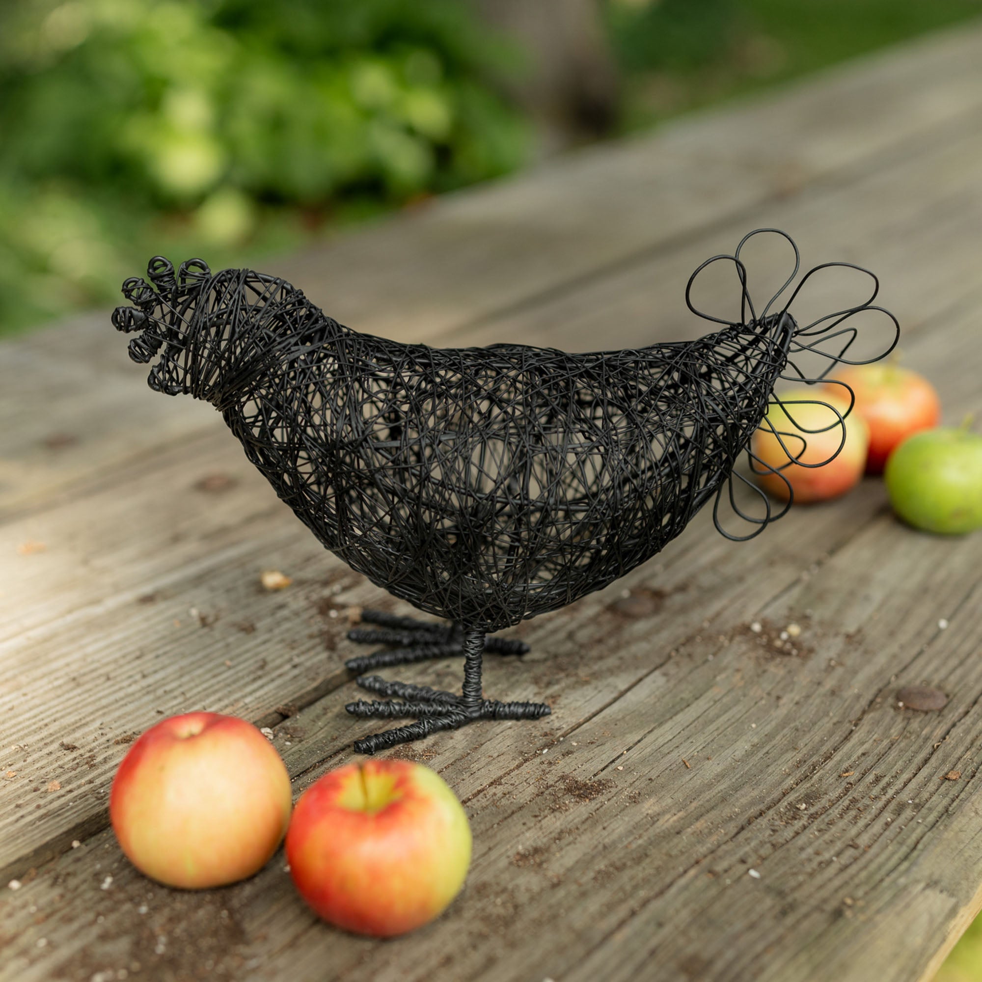 BROOKS FARMHOUSE HEN FIGURE BLACK METAL WIRE (MIN 2)