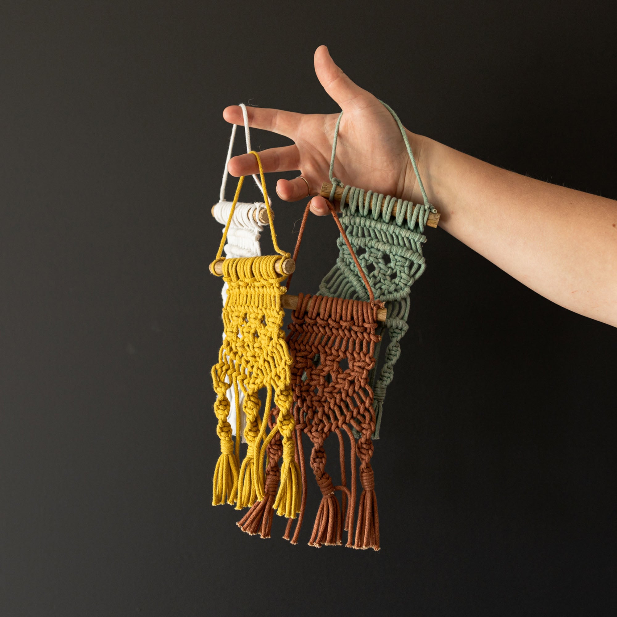 CLAUDIA MACRAME MINI WALL HANGINGS, SET OF 4 (MIN 2)