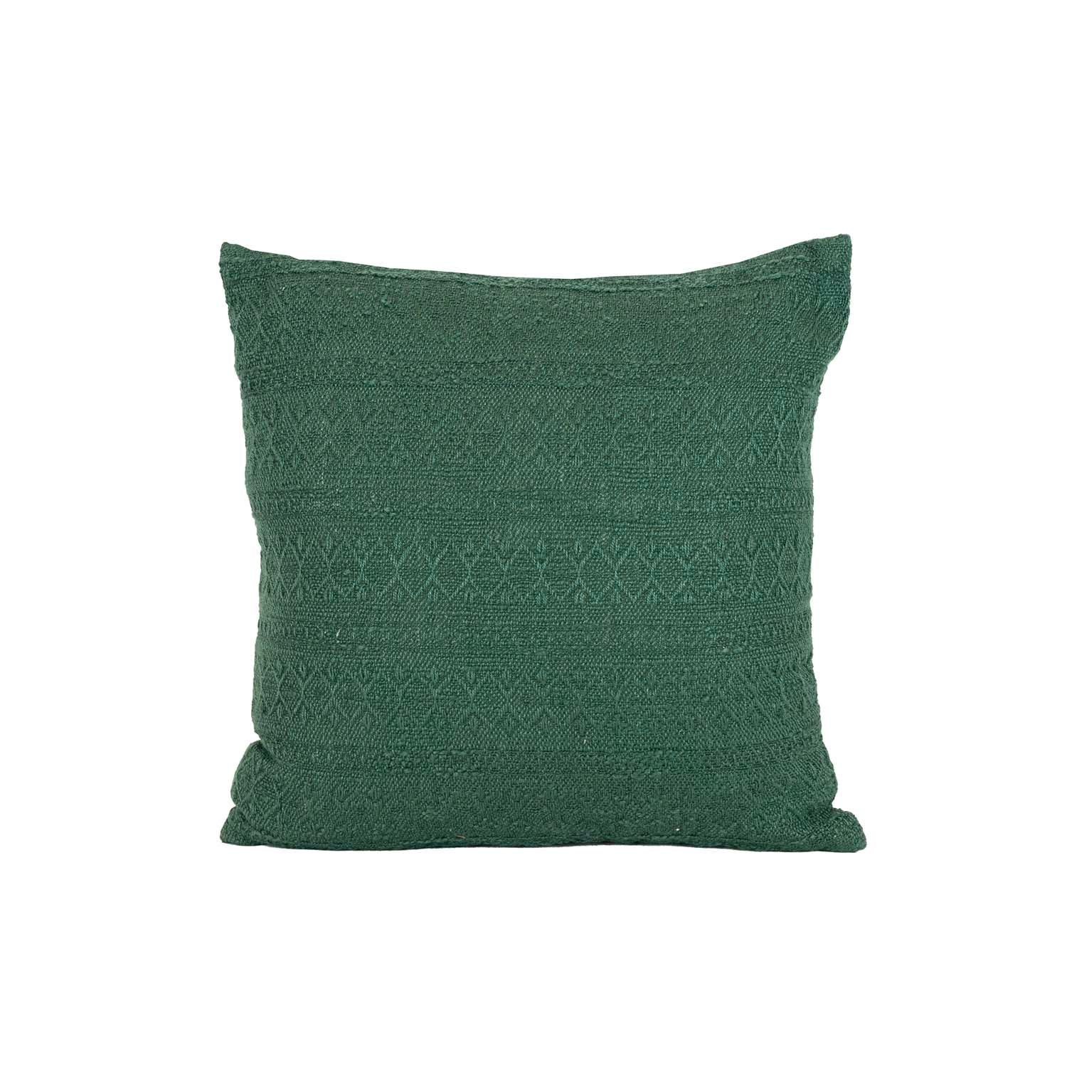 SILAS BOHO 18X18 OUTDOOR GREEN GEO THROW PILLOW, WITH FILL (MIN 2)