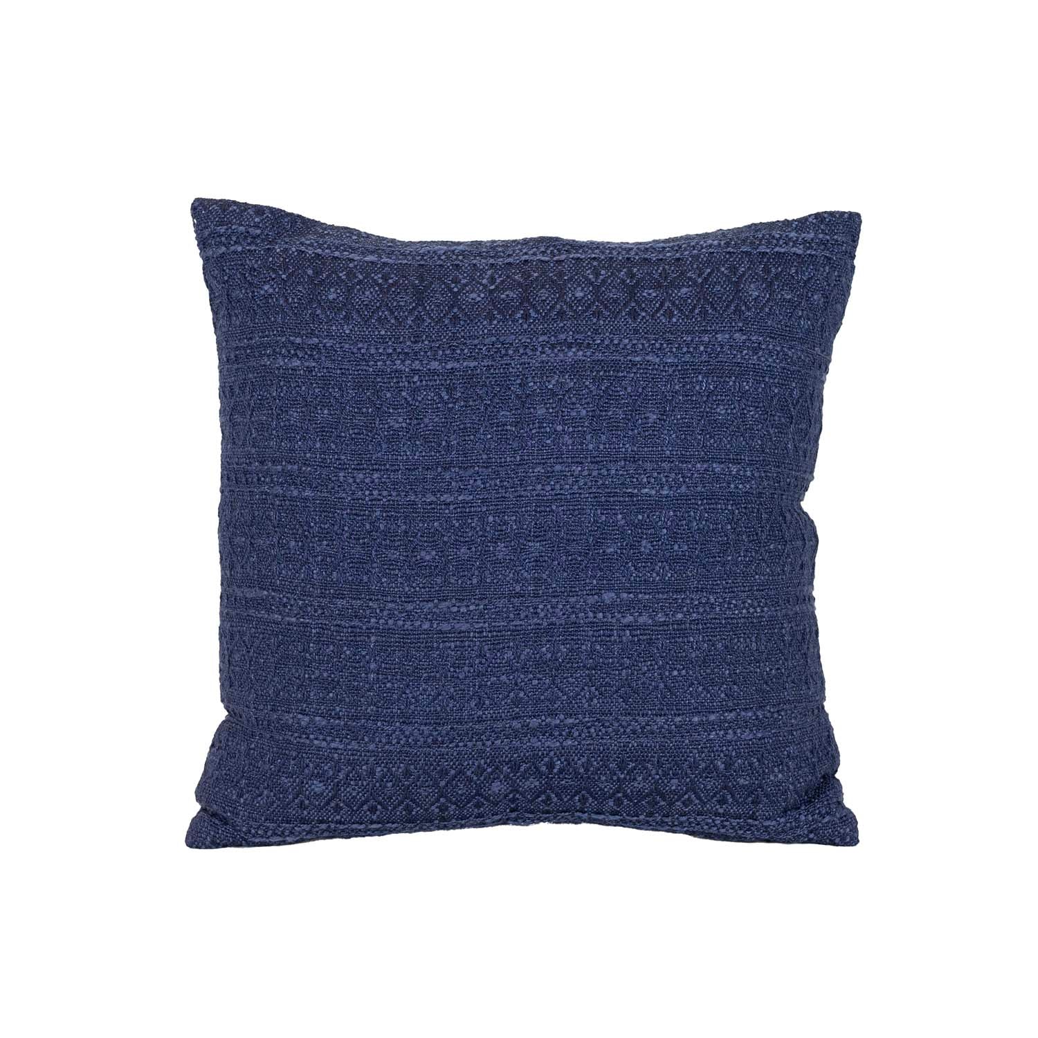 SILAS BOHO 18X18 OUTDOOR NAVY GEO THROW PILLOW, WITH FILL (MIN 2)