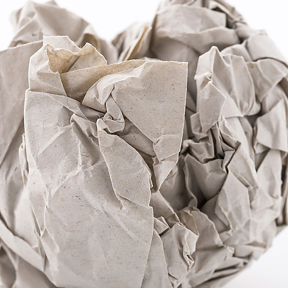 recycled paper crumpled ball