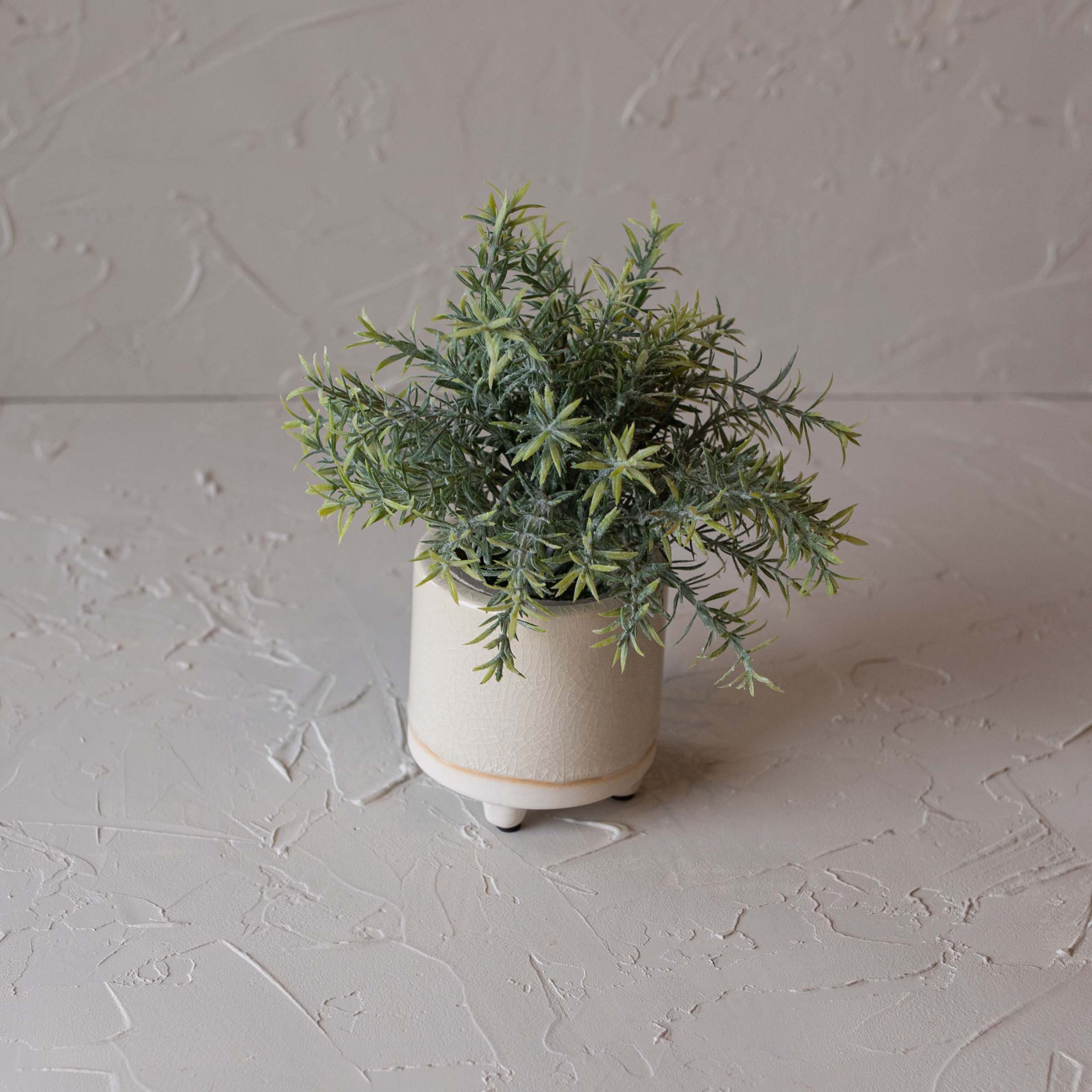 CARLYN FOOTED PLANTER WHITE (MIN2)